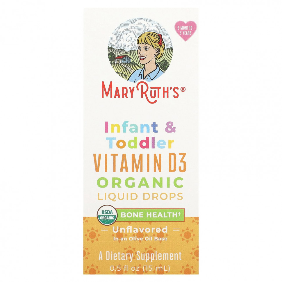 ���� ������ (Iherb) MaryRuth Organics, ������������ ������ ����� � ��������� D3 ��� ��������� � �������, �� 6 ������� �� 3 ���, ��� �������, 15 �� (0,5 ����. �����), ������ �� 3120 ���