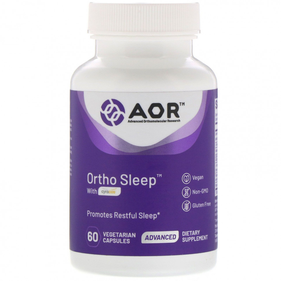 ���� ������ (Iherb) Advanced Orthomolecular Research AOR, Ortho Sleep with Cyracos, 60 �������������� ������, ������ �� 5660 ���