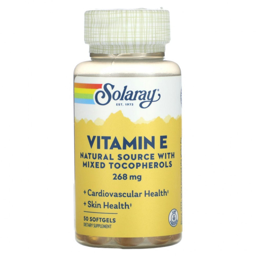 ���� ������ (Iherb) Solaray, ������� E, 268 ��, 50 ������ ��������, ������ �� 1690 ���