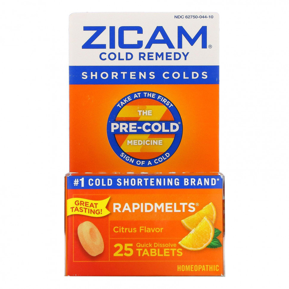 ���� ������ (Iherb) Zicam, Cold Remedy, RapidMelts, ������, 25 ����������������� ��������, ������ �� 2820 ���