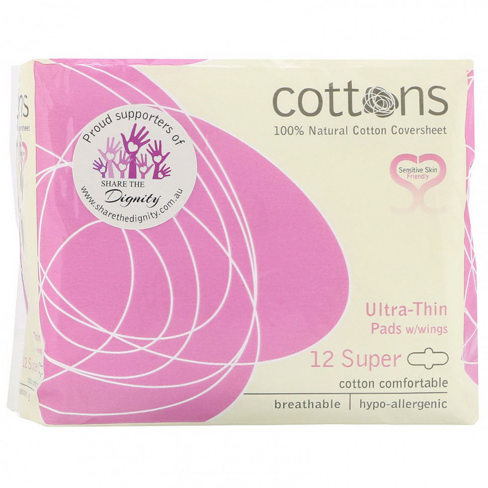   (Iherb) Cottons,    ,    100%  , Super, 12     -     , -, 