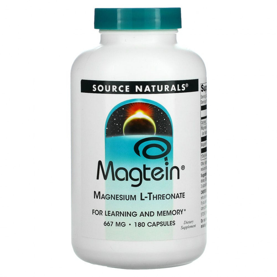   (Iherb) Source Naturals, Magtein,  L-, 667 , 180     -     , -, 