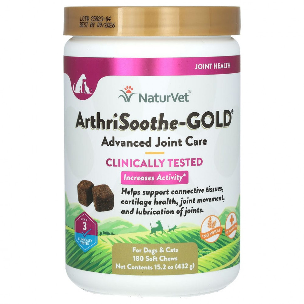   (Iherb) NaturVet, ArthriSoothe-GOLD,  ,  3, 180  , 15.2  (432 )    -     , -, 