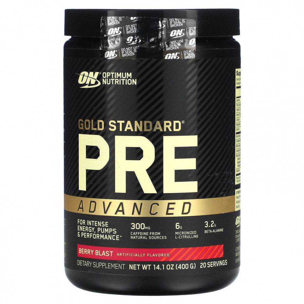 ���� ������ (Iherb) Optimum Nutrition, Gold Standard Pre Advanced, Berry Blast, 400 � (14,1 �����), ������ �� 8990 ���