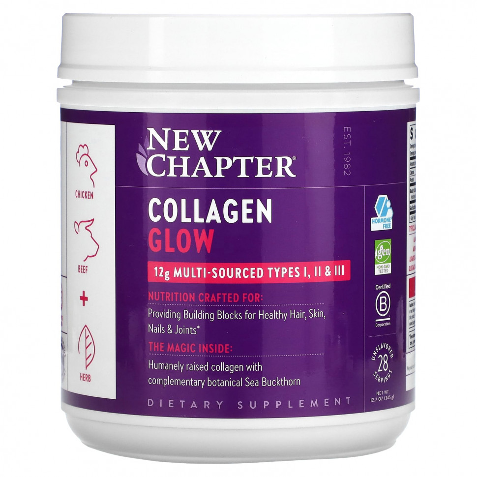   (Iherb) New Chapter, Collagen Glow,  , 345  (12,2 )    -     , -, 