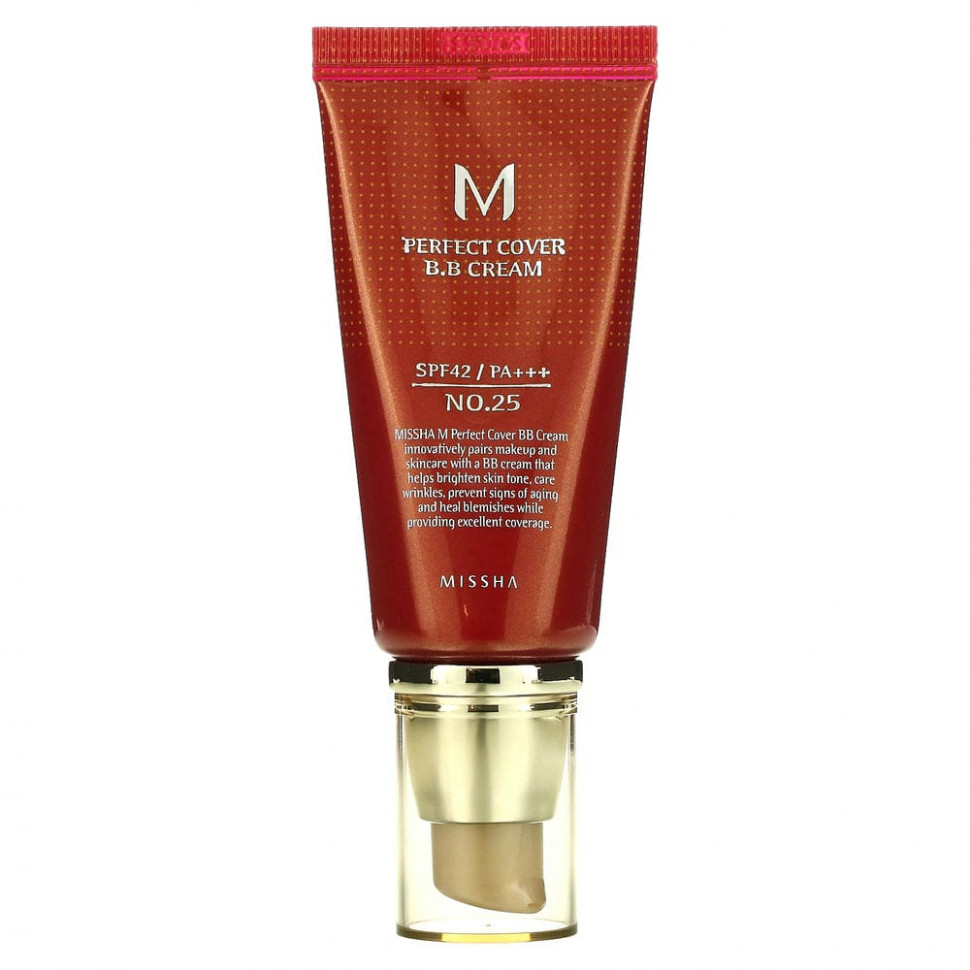 ���� ������ (Iherb) Missha, M Perfect Cover, BB-����, SPF 42/PA+++, ������� 25 ������ �������, 50 �� (1,7 �����), ������ �� 2250 ���