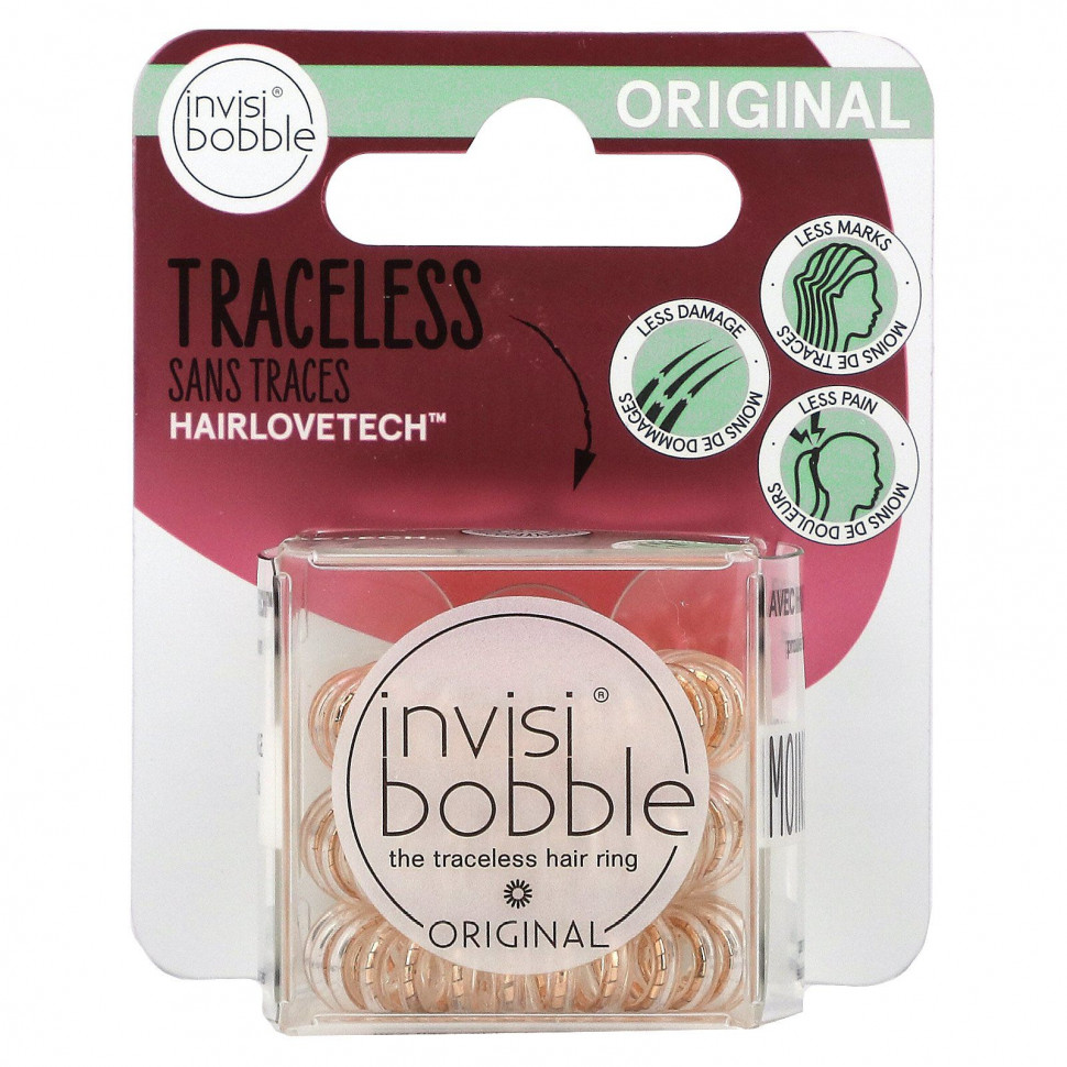 ���� ������ (Iherb) Invisibobble, Original, ���������� ������ ��� �����, Bronze Me Pretty, 3 ��. � ��������, ������ �� 970 ���
