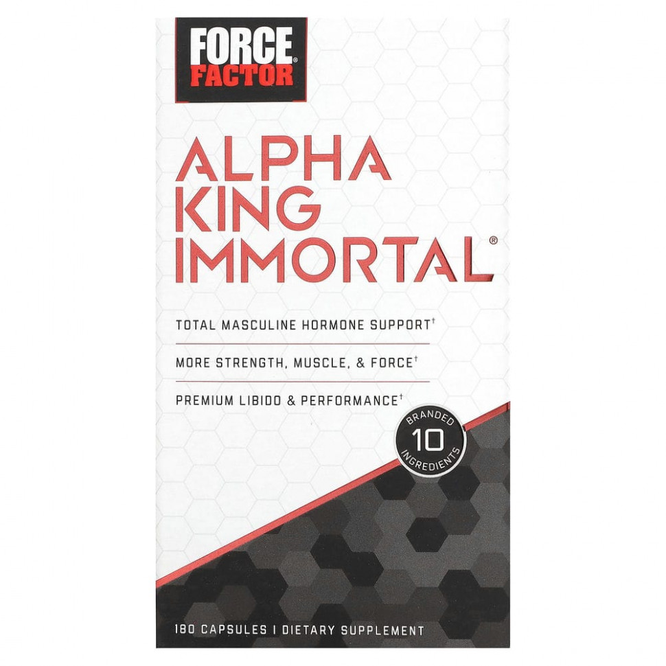   (Iherb) Force Factor, Alpha King Immortal, 180     -     , -, 