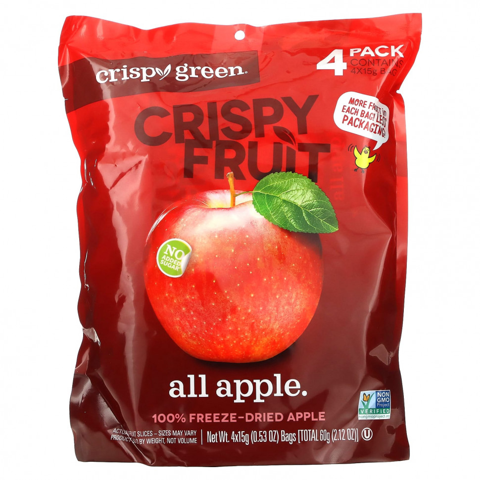 ���� ������ (Iherb) Crispy Green, Crispy Fruit, ��������� ������, 4 �������� �� 15 � (0,53 �����), ������ �� 2920 ���