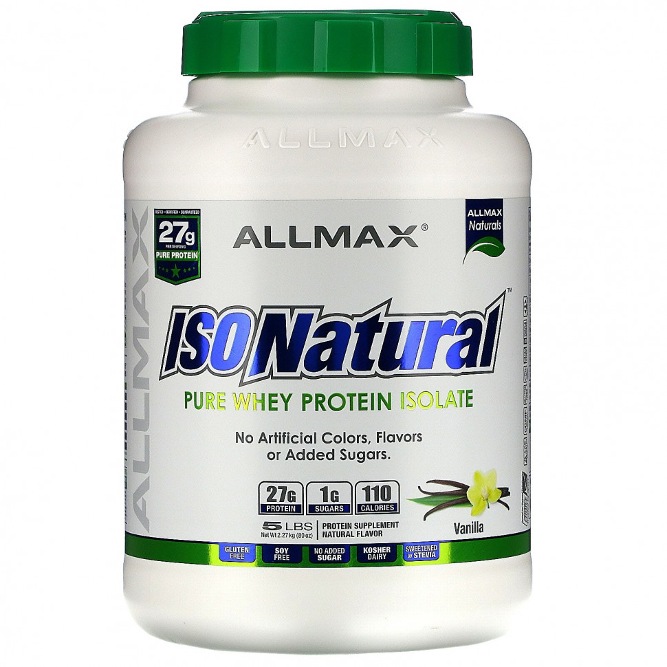   (Iherb) ALLMAX Nutrition, IsoNatural, 100%      (WPI90), , 5  (2,27 )    -     , -, 