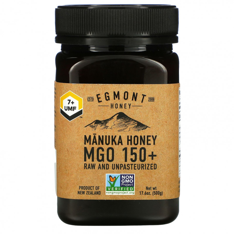 ���� ������ (Iherb) Egmont Honey, ��� ������, �������������� � �����������������, ����� 150 MGO, 500 � (17,6 �����), ������ �� 6200 ���
