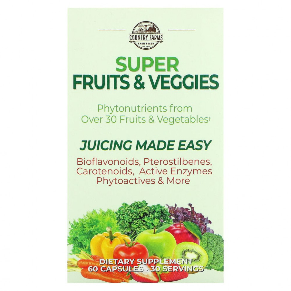 ���� ������ (Iherb) Country Farms, ���������� � �����, ������� � ������������ �������� � �������, 60 ������, ������ �� 2890 ���