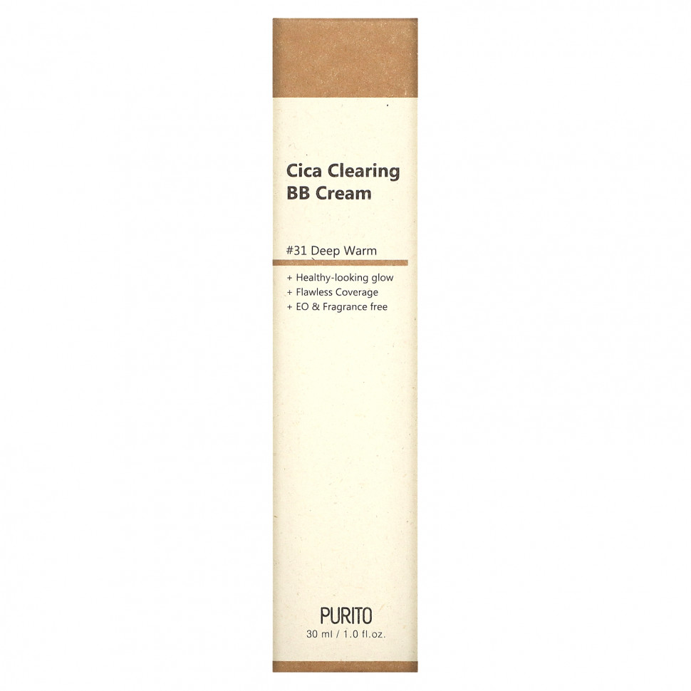   (Iherb) Purito, Cica Clearing BB Cream, #31 Deep Warm, 1 fl oz (30 ml)    -     , -, 