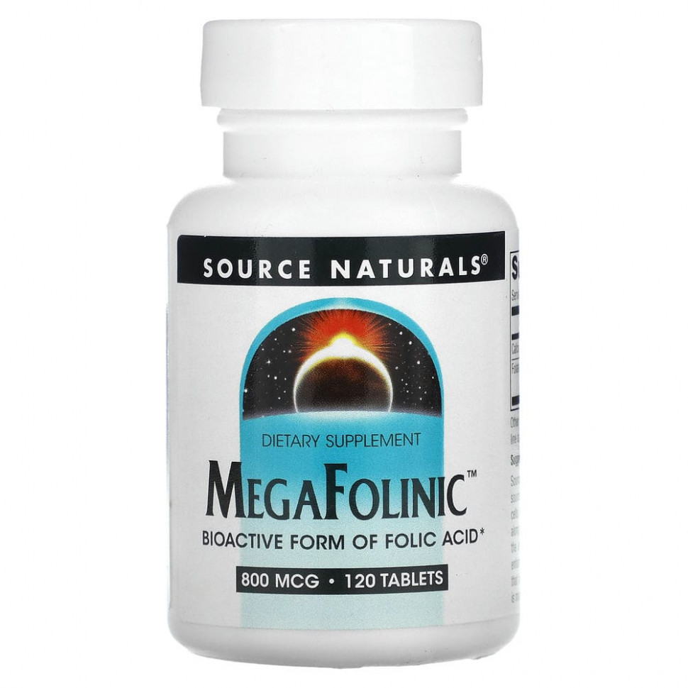 ���� ������ (Iherb) Source Naturals, MegaFolinic, 800 ���, 120 ��������, ������ �� 2500 ���