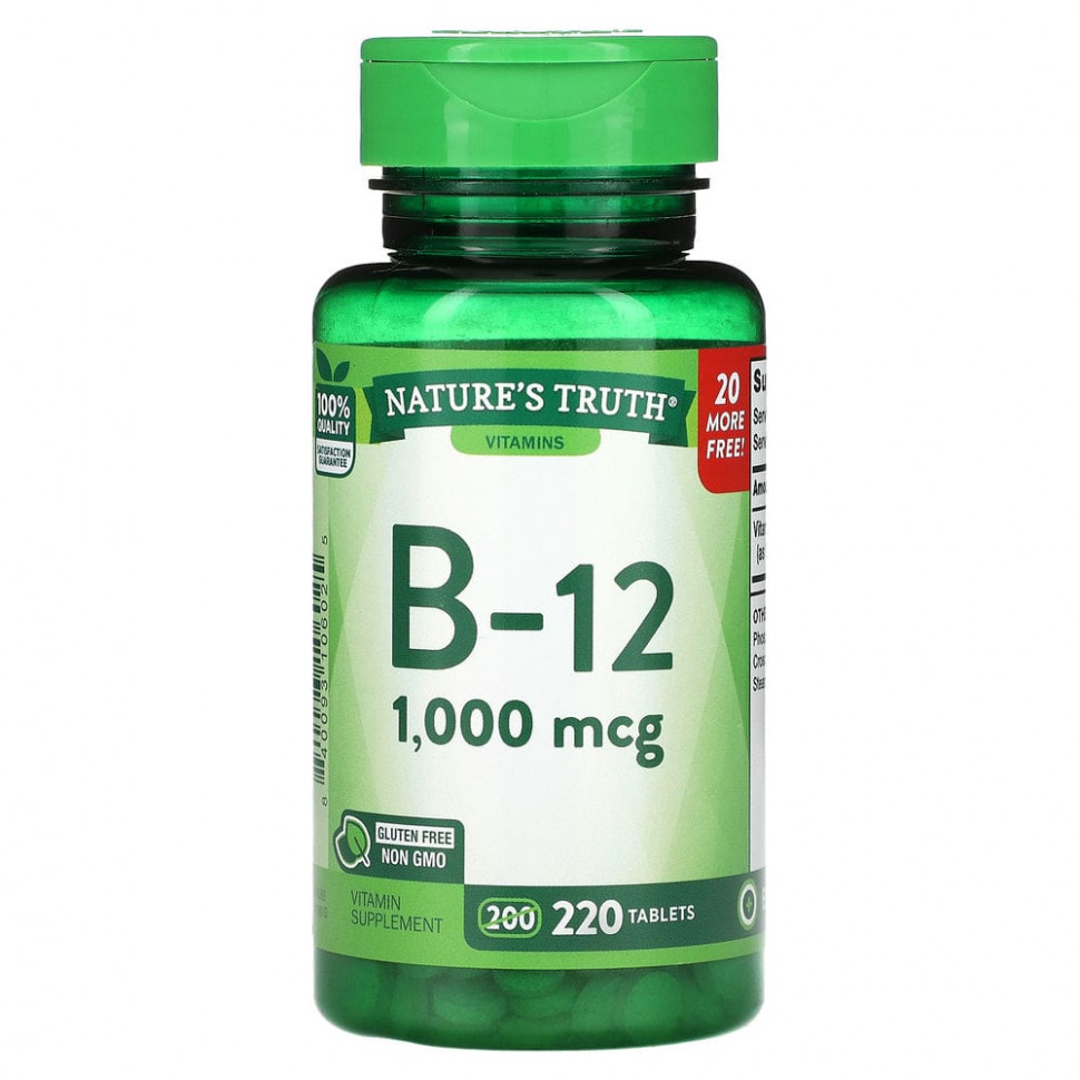   (Iherb) Nature's Truth,  B-12, 1000 , 220     -     , -, 