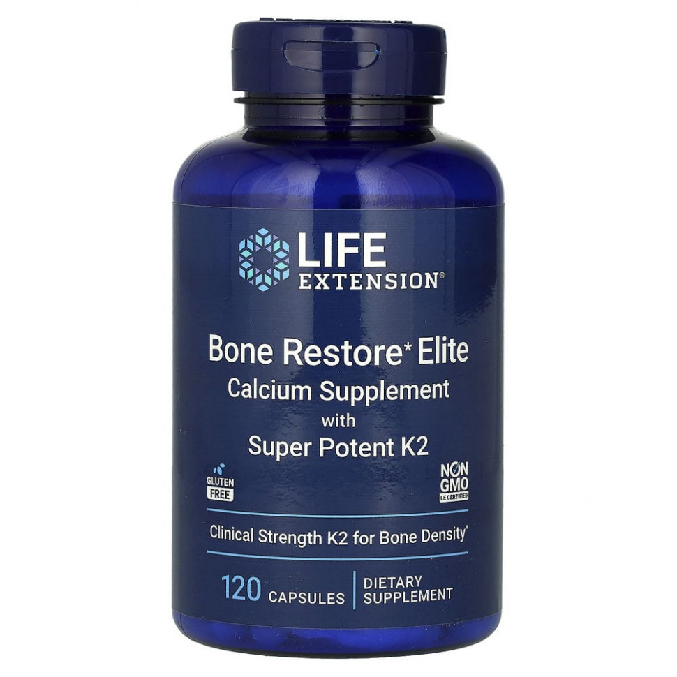   (Iherb) Life Extension, Bone Restore Elite,    K2, 120     -     , -, 