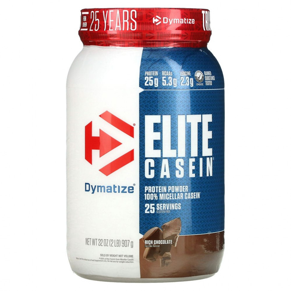 ���� ������ (Iherb) Dymatize Nutrition, Elite Casein, ����������� ������� � ���������� ���������� ������, 907 � (2 �����), ������ �� 11710 ���