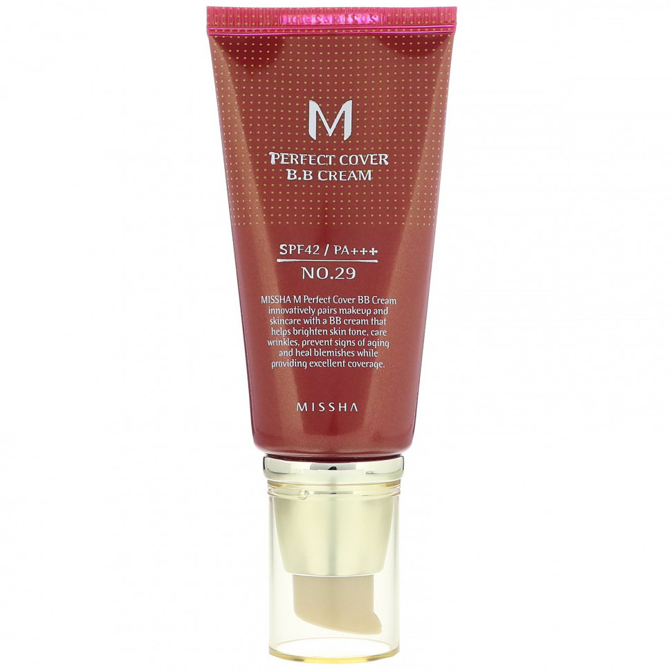 ���� ������ (Iherb) Missha, M Perfect Cover, BB-����, SPF 42 PA+++, ������� 29 ����������� �������, 50 �� (1,7 �����), ������ �� 2210 ���