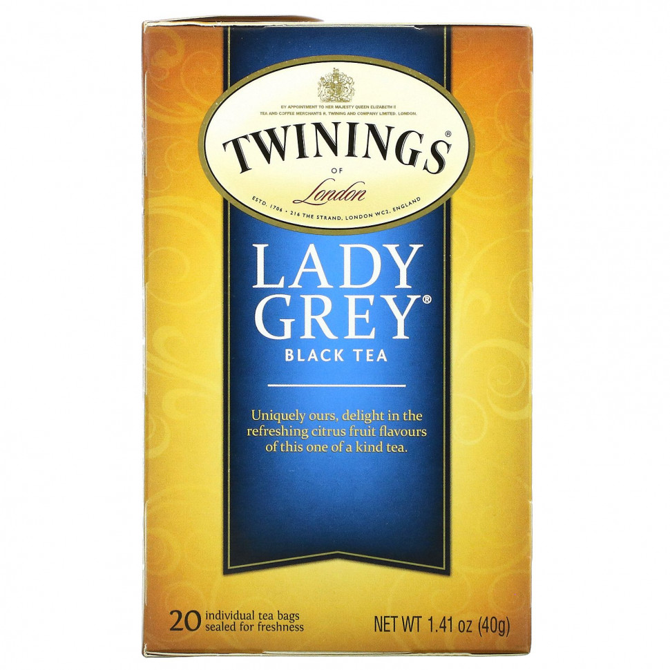 ���� ������ (Iherb) Twinings, ������ ��� Lady Grey, 20 ������ ���������, 40 � (1,41 �����), ������ �� 1120 ���