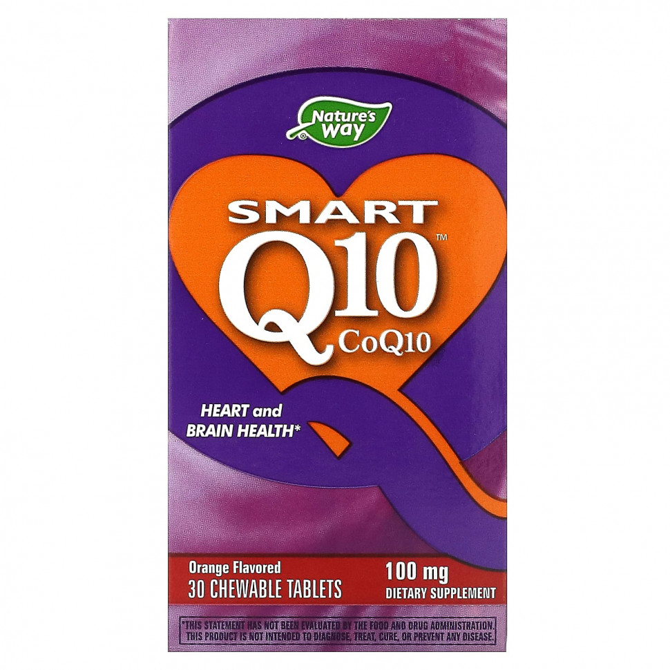 ���� ������ (Iherb) Nature's Way, Smart Q10, ��������, 100 ��, 30 ����������� ��������, ������ �� 4860 ���