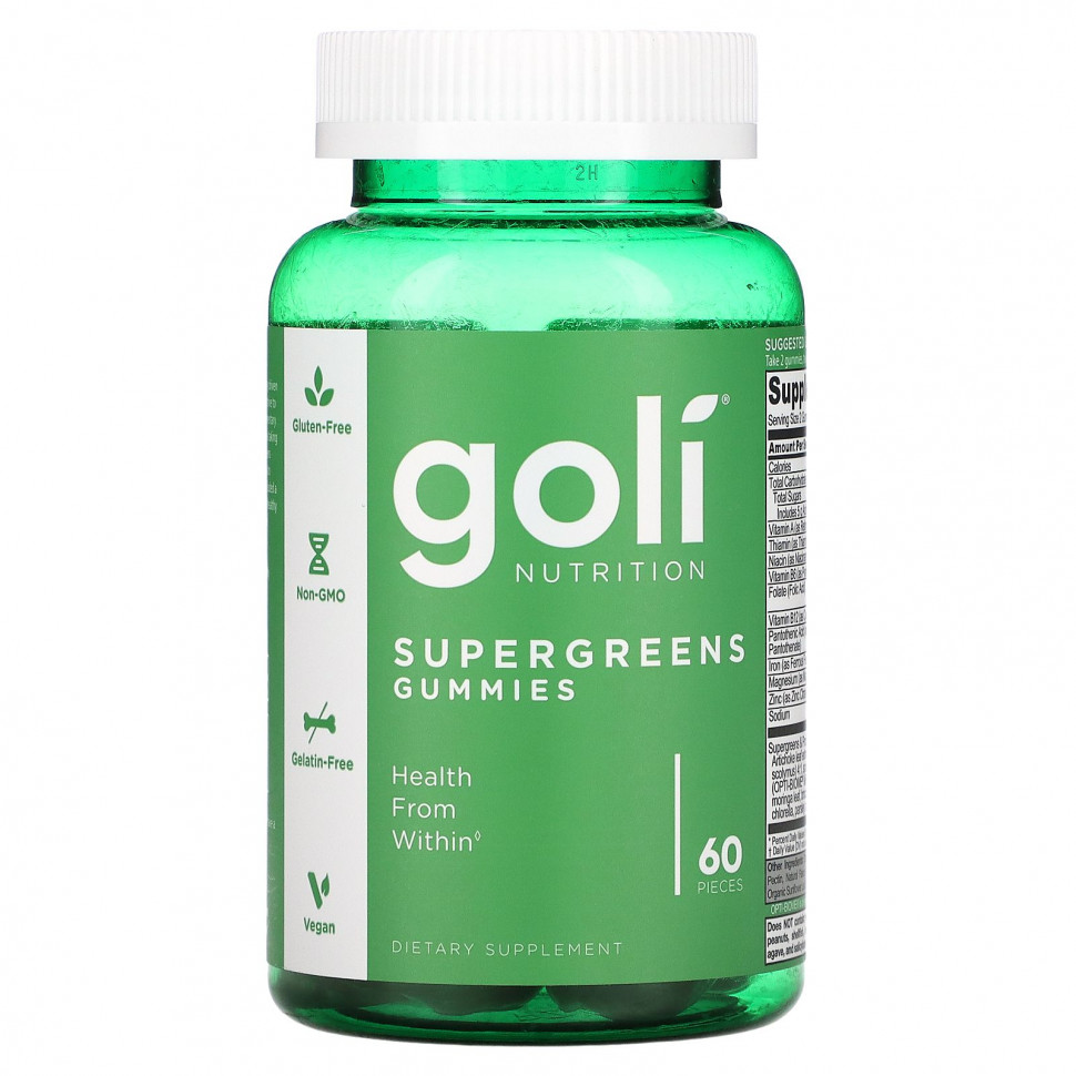���� ������ (Iherb) Goli Nutrition, ����������� �������� Supergreens, 60 ��., ������ �� 3470 ���