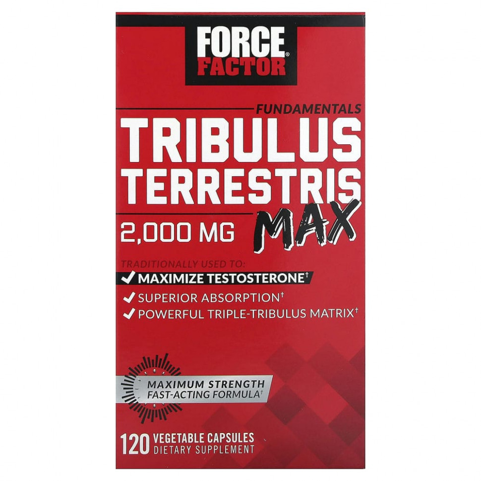   (Iherb) Force Factor, Fundamentals, Tribulus Terrestris Max, 500 , 120      -     , -, 