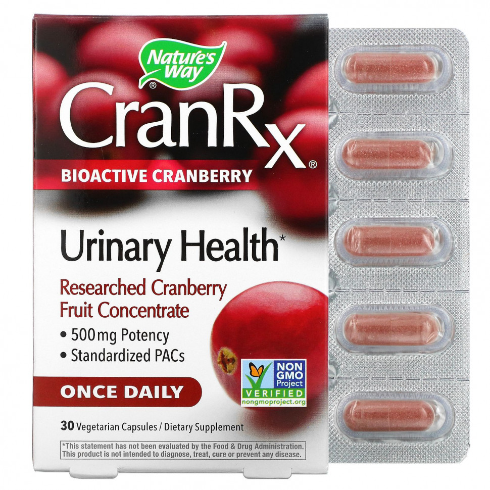   (Iherb) Nature's Way, CranRx, Urinary Health,  , 500 , 30      -     , -, 