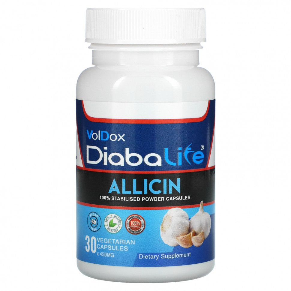 ���� ������ (Iherb) Allimax, Diabalife, �������, 500 ��, 30 �������������� ������, ������ �� 7840 ���