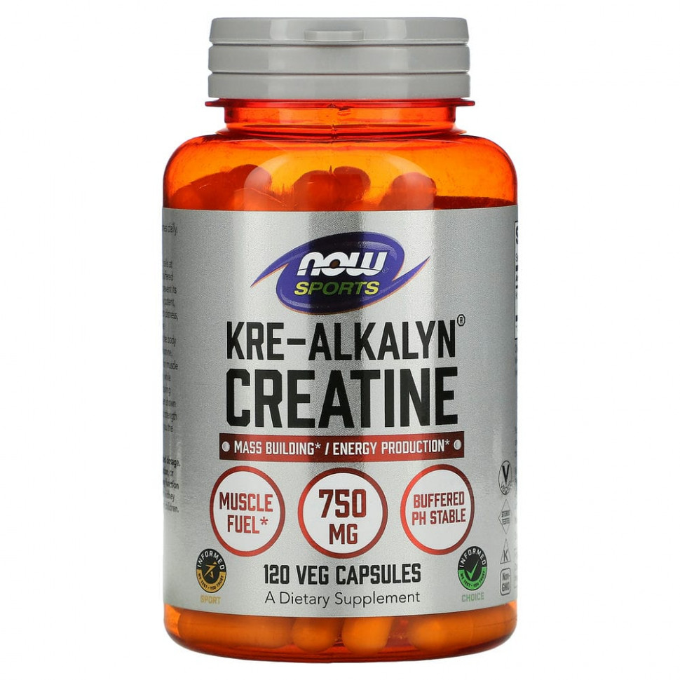 ���� ������ (Iherb) NOW Foods, Sports, Kre-Alkalyn Creatine (���������� �������), 120 ������, ������ �� 3000 ���