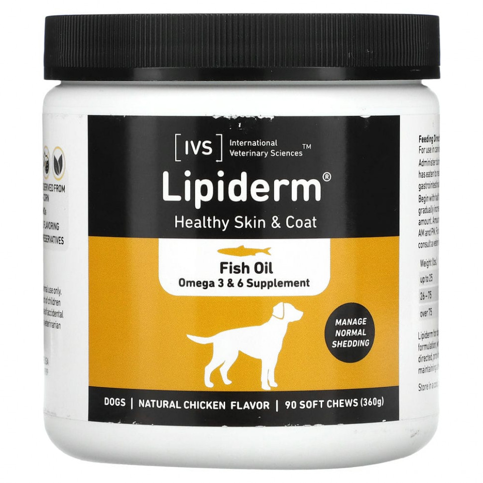   (Iherb) International Veterinary Sciences, Lipiderm,     ,  ,  , 90      -     , -, 