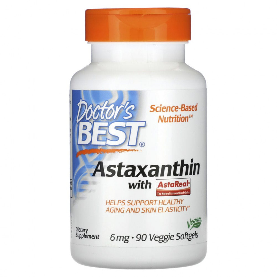 ���� ������ (Iherb) Doctor's Best, ����������� � AstaReal, 6 ��, 90 ������������ ������, ������ �� 5090 ���