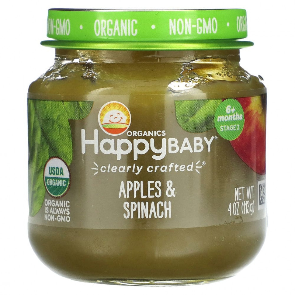 ���� ������ (Iherb) Happy Family Organics, Happy Baby, ��� ����� �� 6 �������, ������ � ������, 113 � (4 �����), ������ �� 530 ���