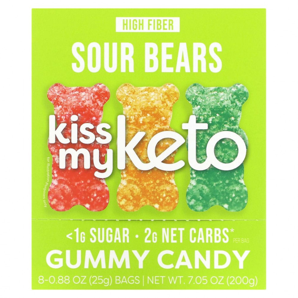   (Iherb) Kiss My Keto, Gummy Candy,  , 8 , 25  (0,88 )    -     , -, 