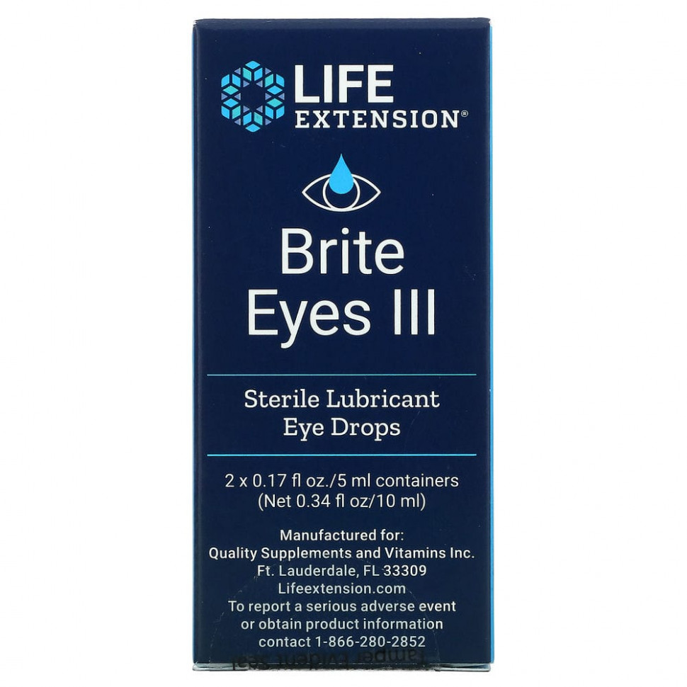 ���� ������ (Iherb) Life Extension, Brite Eyes III, ������ �����, 2 �������, 5 �� (0,17 ����. �����) ������, ������ �� 4850 ���