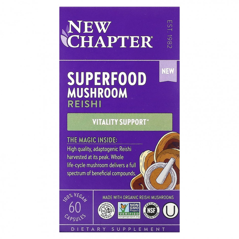   (Iherb) New Chapter, Superfood Mushroom, , 60  ,   5010 