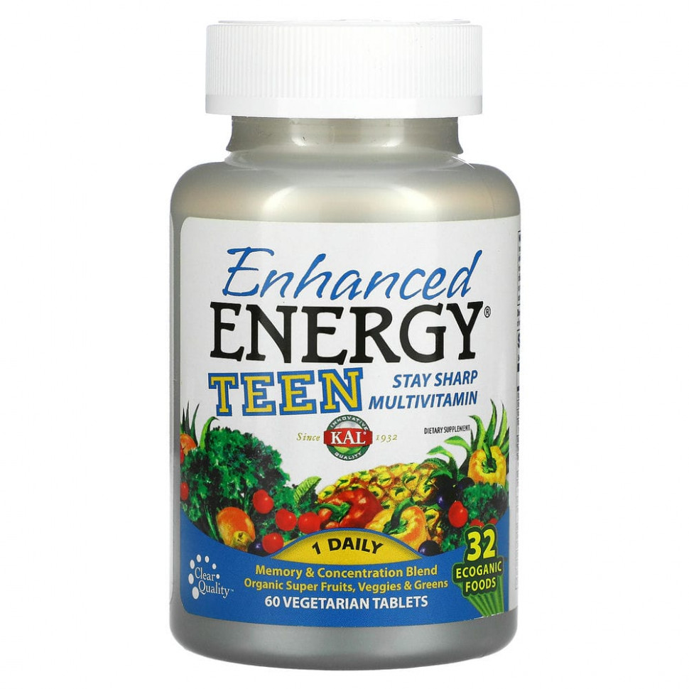 ���� ������ (Iherb) KAL, Enhanced Energy, ����� ��� ��������� ������ � ������������, ��� ����������, 60 �������������� ��������, ������ �� 1210 ���