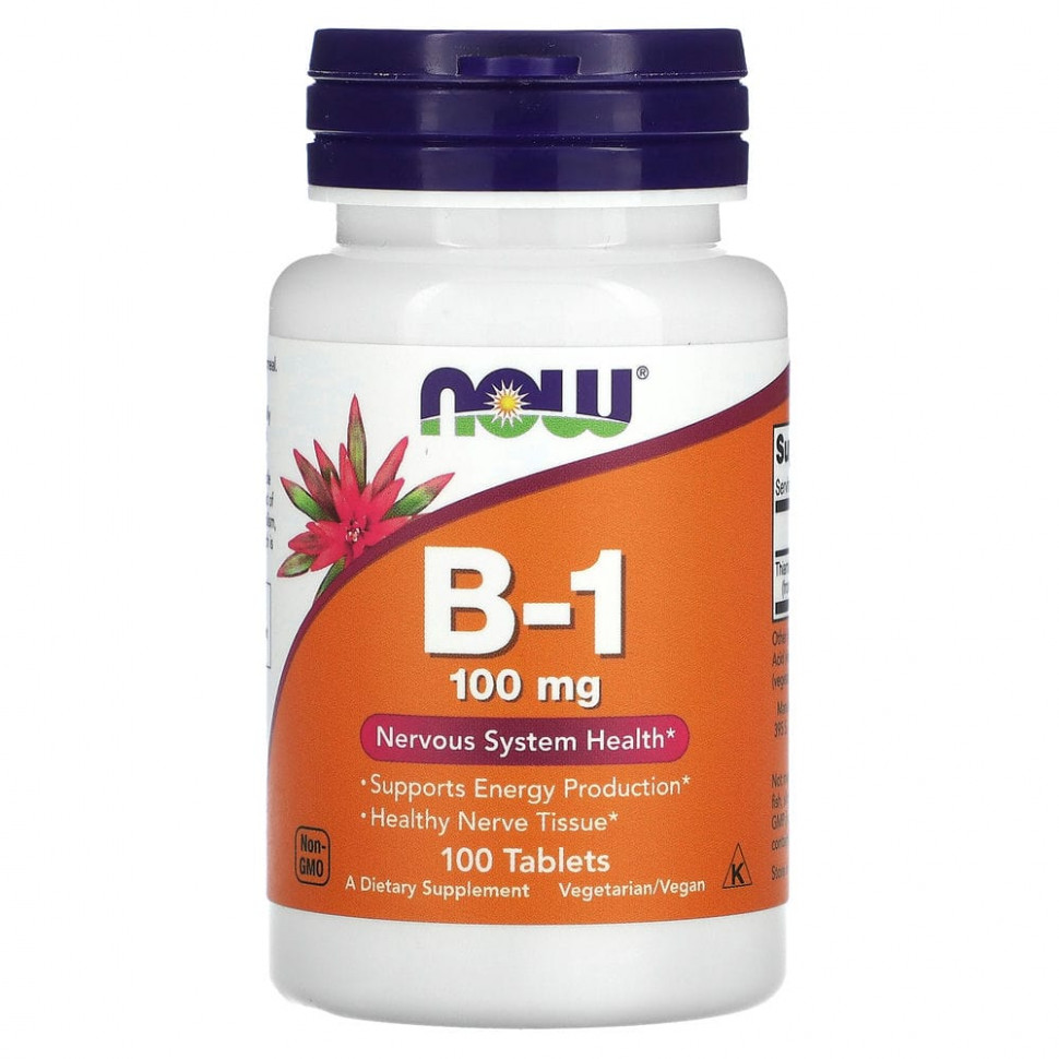 ���� ������ (Iherb) NOW Foods, B1, 100 ��, 100 ��������, ������ �� 910 ���