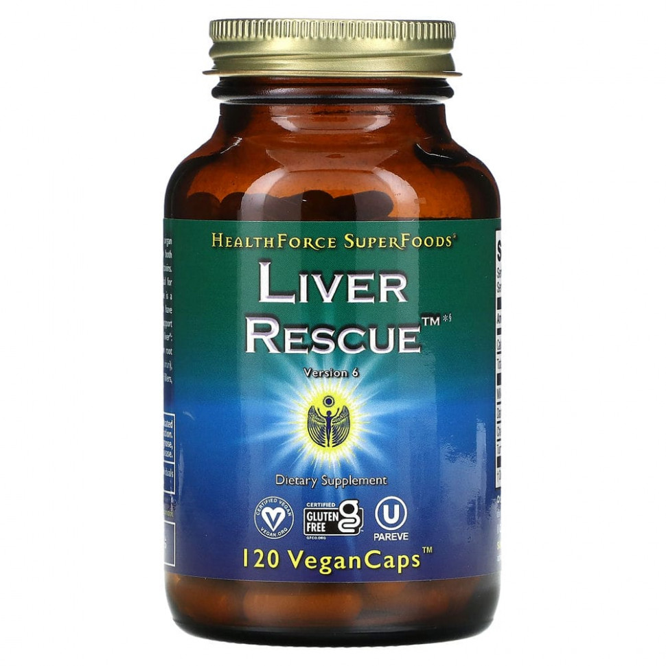 ���� ������ (Iherb) HealthForce Superfoods, Liver Rescue, �������� ��� ������, ������ 6, 120 ��������� ������ VeganCaps, ������ �� 6970 ���