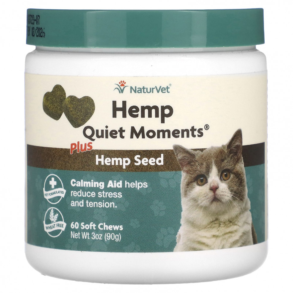   (Iherb) NaturVet, Hemp Quiet Moments Plus,  , 60  , 90  (3 )    -     , -, 