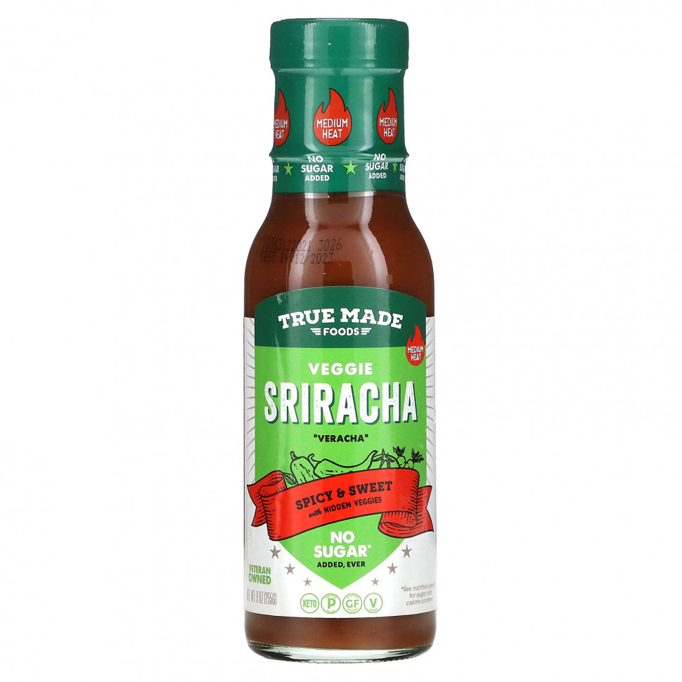 ���� ������ (Iherb) True Made Foods, Veggie Sriracha, ������ � ������� �� �������� �������, 255 � (9 �����), ������ �� 1360 ���