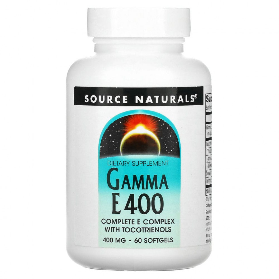 ���� ������ (Iherb) Source Naturals, �������� Gamma E 400 � ��������������, 400 ��, 60 ������ ��������, ������ �� 4990 ���