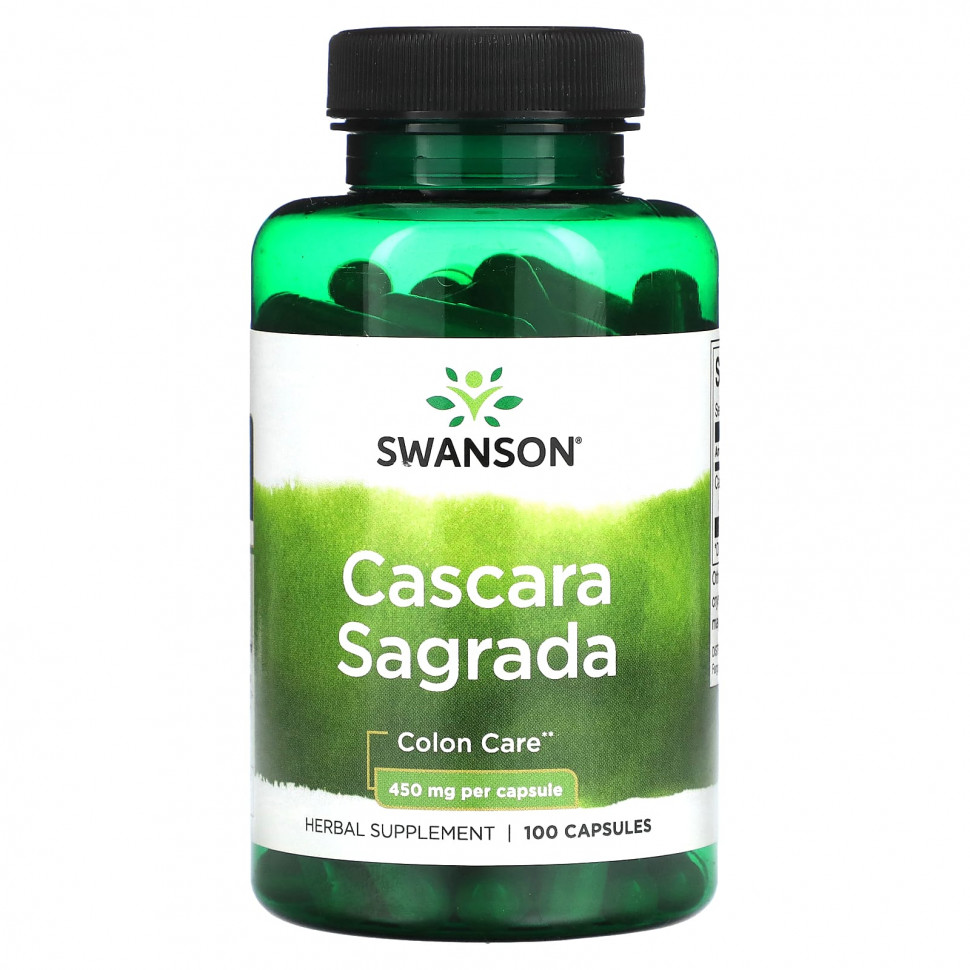   (Iherb) Swanson, Cascara Sagrada, 450 , 100     -     , -, 