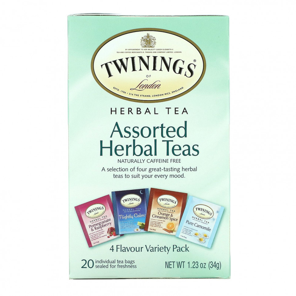 ���� ������ (Iherb) Twinings, ������� �� �������� ����, ��������� �����, ��� �������, 20 ������ ���������, 34 � (1,23 �����), ������ �� 1120 ���