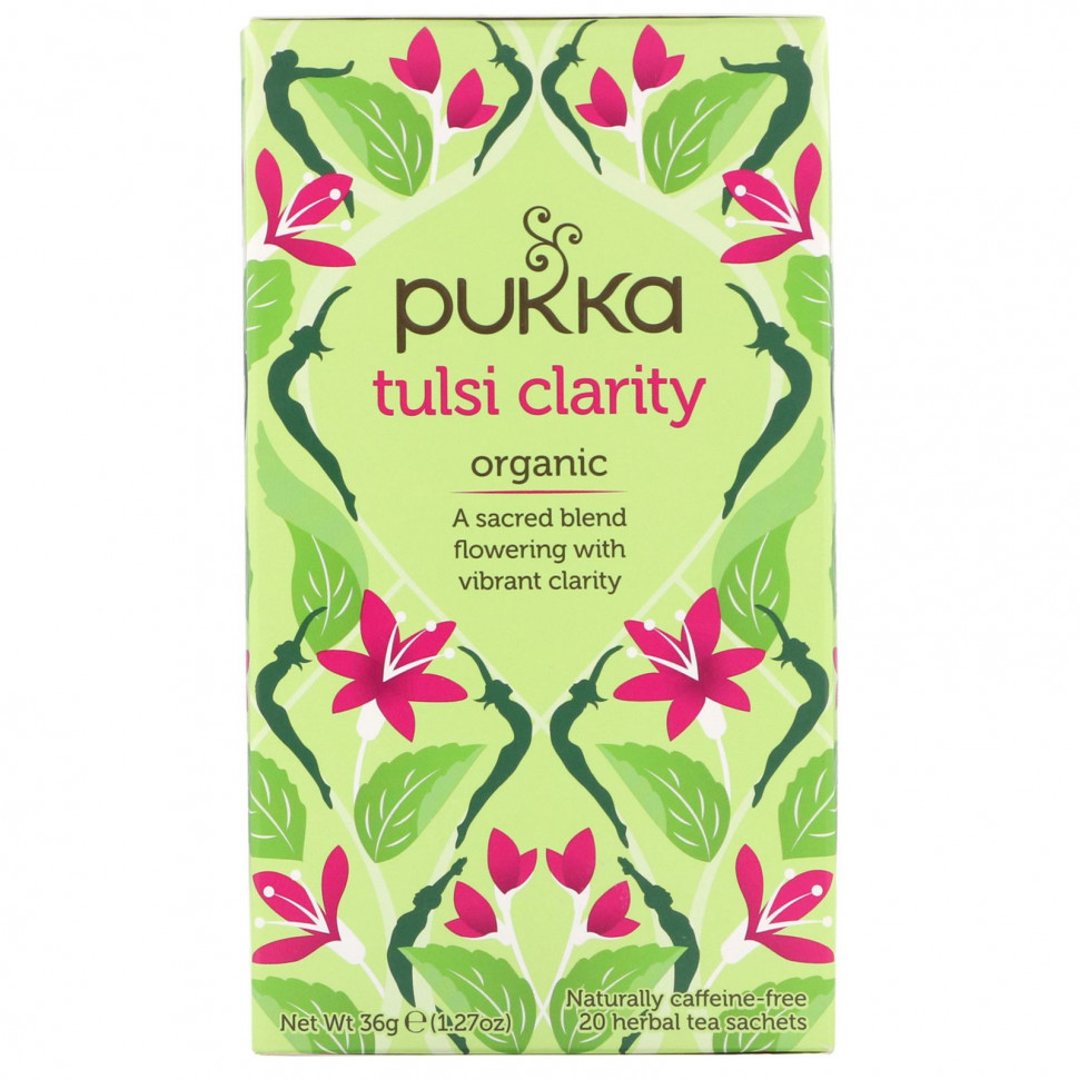 ���� ������ (Iherb) Pukka Herbs, Organic Tulsi Clarity, ��� �������, 20 ��������� ��������� ���, 1,27 ����� (36 �), ������ �� 1260 ���