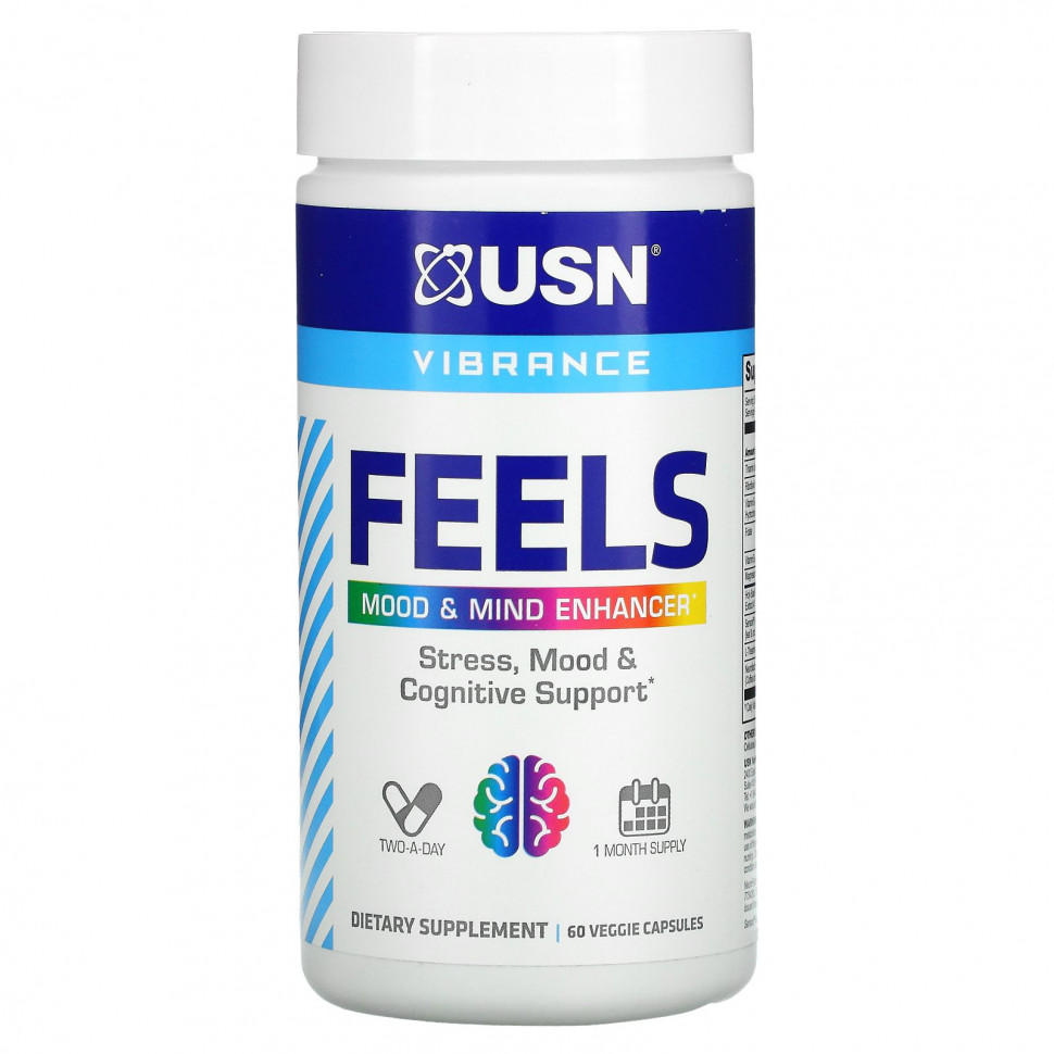   (Iherb) USN North America, Inc., FEELS - Mood & Mind Enhancer, 60      -     , -, 