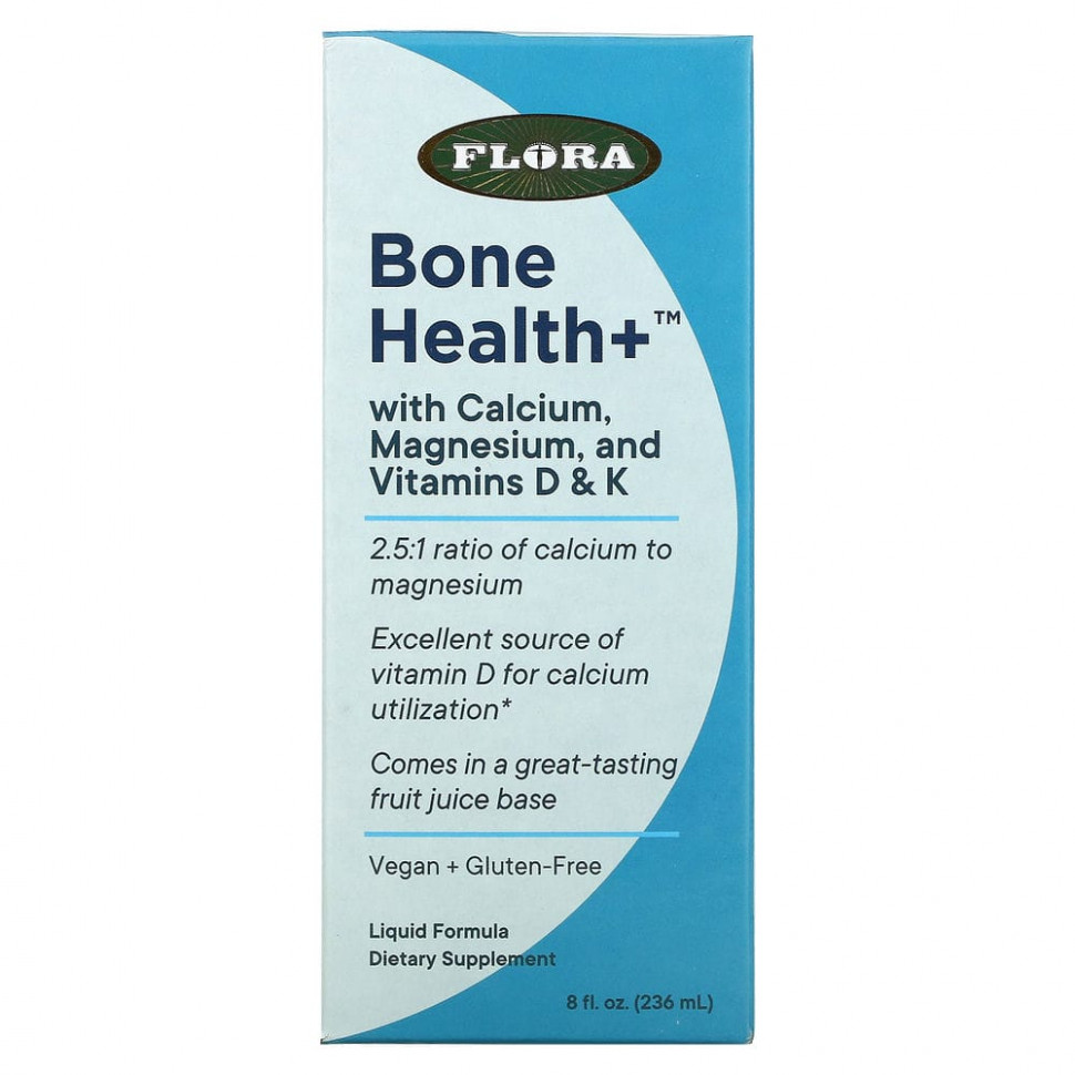 ���� ������ (Iherb) Flora, Bone Health + � ��������, ������� � ���������� D � K, ������, 236 �� (8 ����. �����), ������ �� 4280 ���