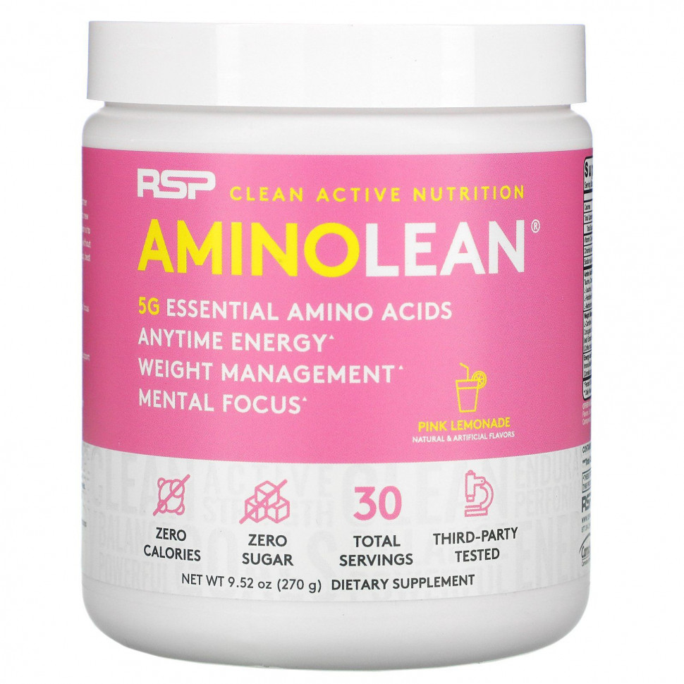 ���� ������ (Iherb) RSP Nutrition, AminoLean, ����������� ������������ � ������� � ����� �����, �� ������ �������� ��������, 270 � (9,52 �����), ������ �� 5490 ���