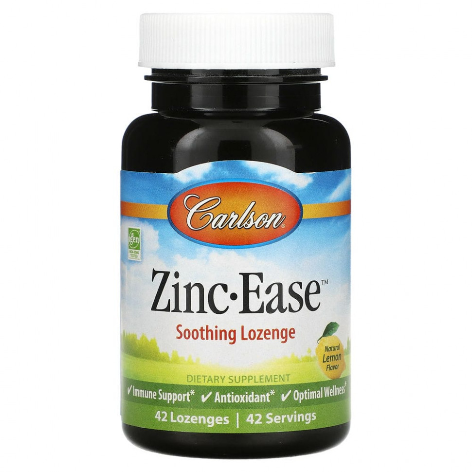 ���� ������ (Iherb) Carlson, Zinc-Ease, ������������� ��������, ����������� �����, 42 ��������, ������ �� 1110 ���