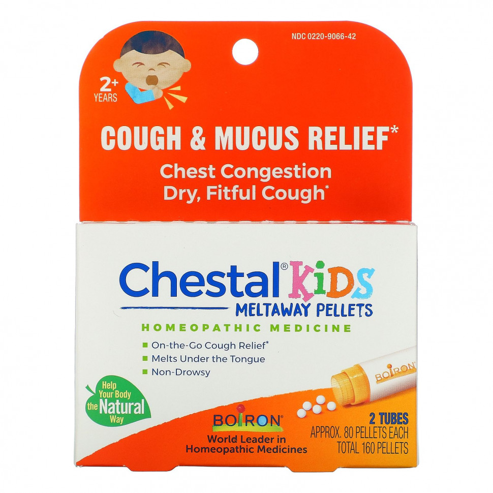 ���� ������ (Iherb) Boiron, Chestal Kids Meltaway Pellets, �������� �� ����� � �����, �� 2 ���, 2 ��������, �����. 80 ������ ������, ������ �� 2700 ���
