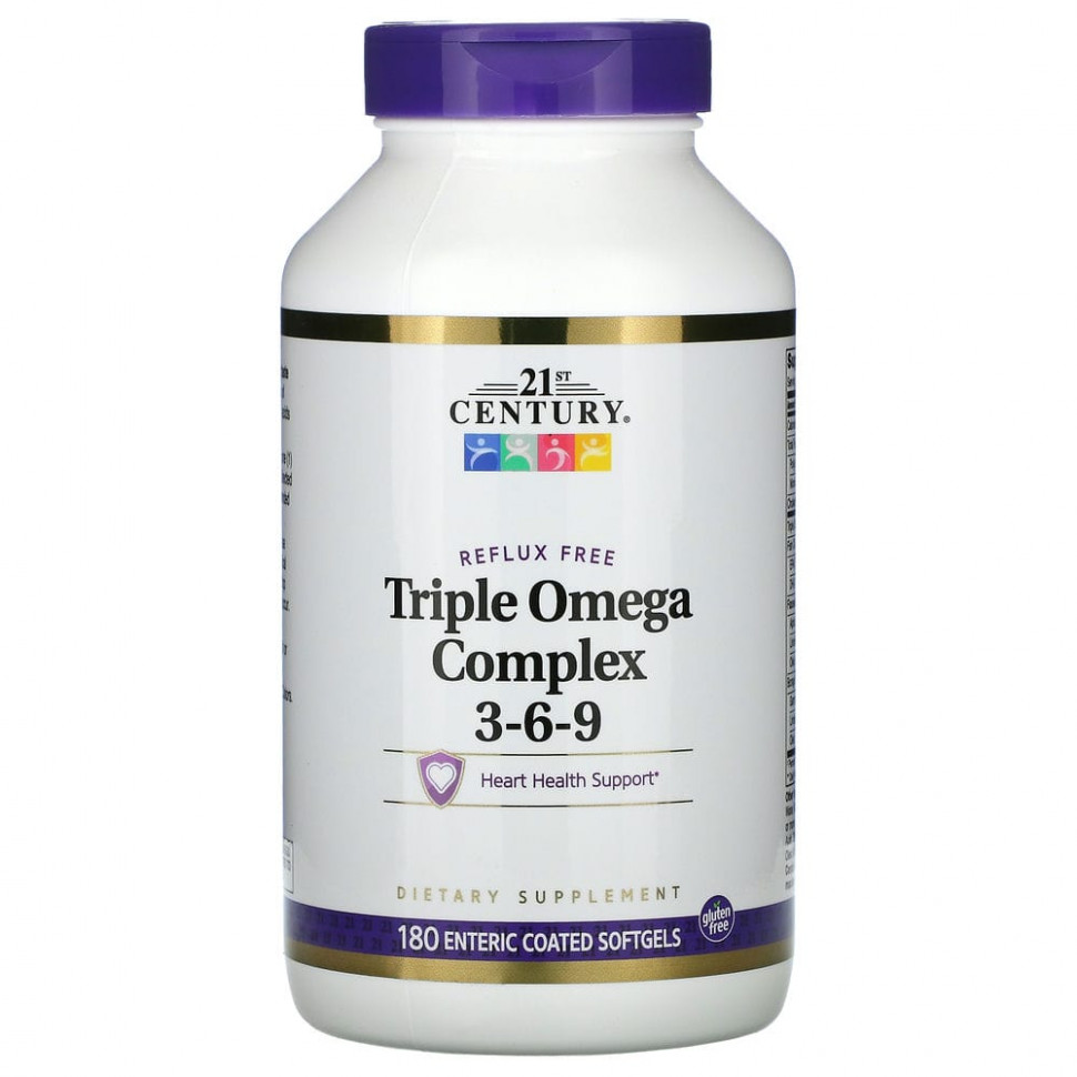���� ������ (Iherb) 21st Century, ������� �������� �����-3-6-9, 180 ������, �������� ������������������ ���������, ������ �� 4080 ���